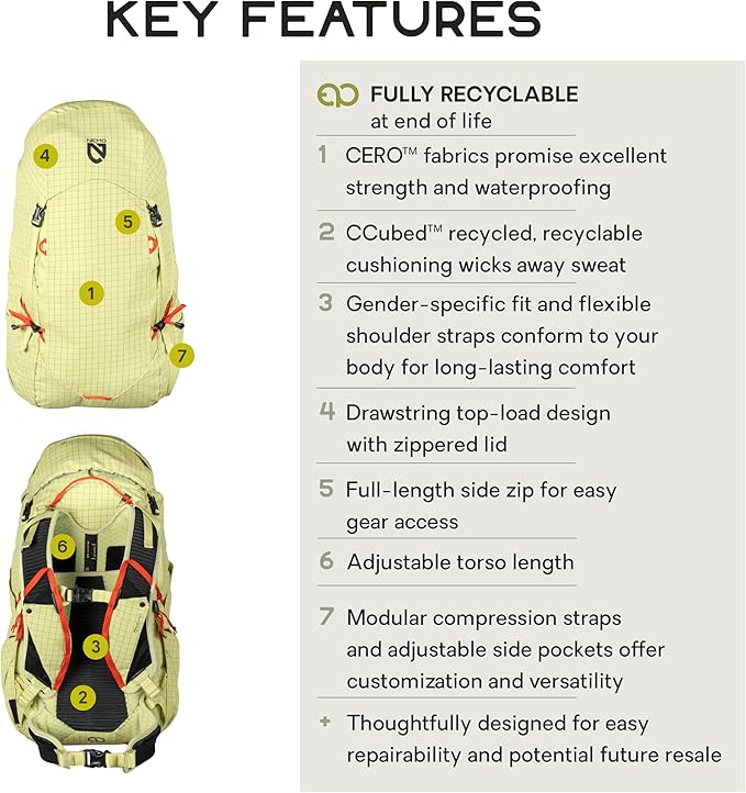 NEMO Equipment Resolve Endless Promise Technical Active Daypack - 35L - Citron - Image 2