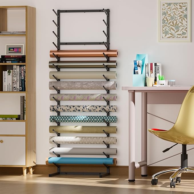 GIOTORENT Wall Mount Blueprint Storage Rack, 15-Tier Heavy Duty Blueprint Holder - Image 2