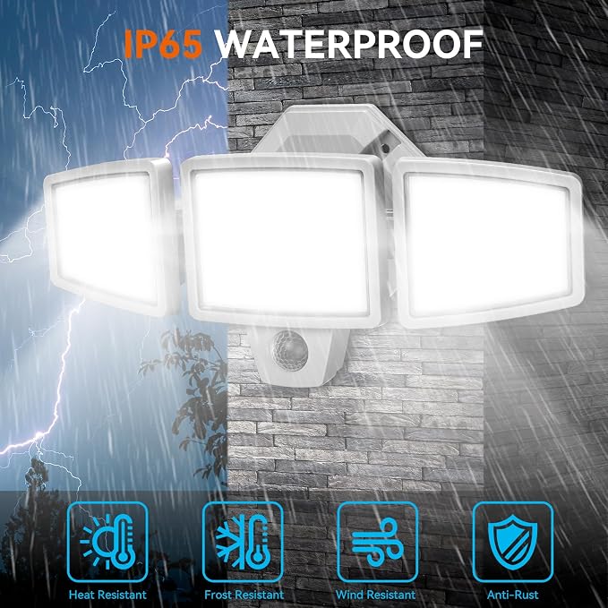 LED Security Lights Motion Sensor Outdoor Lights, 6500K Daylight, IP65 - Image 6