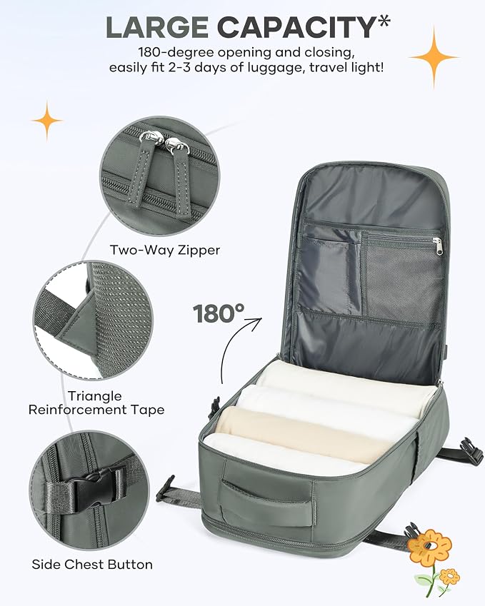 Large Travel Backpack for Women Airline Approved Carry on Backpack for - Image 4