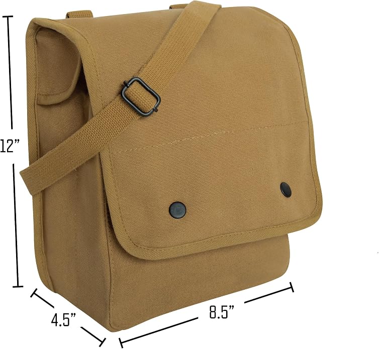 Rothco Canvas Map Case Shoulder Bag – Rugged Crossbody EDC Utility Storage - Image 7