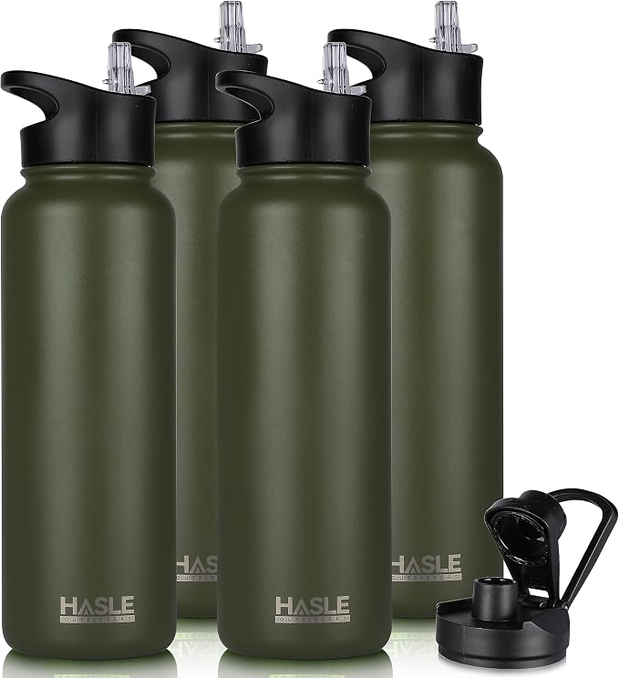 HASLE OUTFITTERS 40oz Stainless Steel Water Bottle, Vacuum Insulated Double by HASLEOUTFITTERS