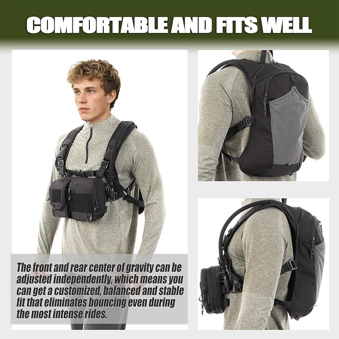 2-in-1 Hydration Backpack & Tactical Chest Pack - Image 4