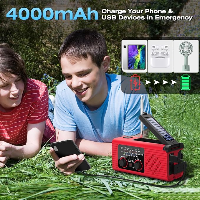 NITIGO Emergency Weather Radio NOAA AM FM WB - Image 6