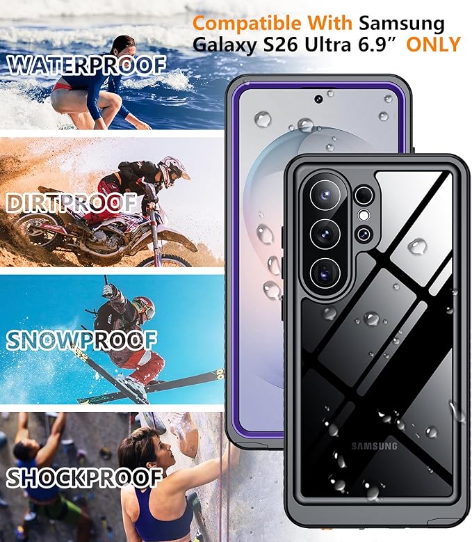 Temdan Designed for Samsung Galaxy S26 Ultra Case Waterproof, Built-in Lens & - Image 5