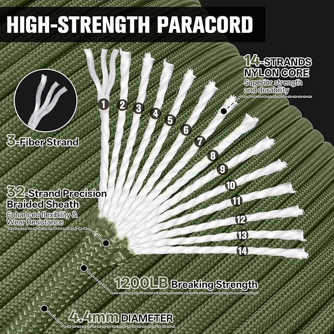 1200lb Paracord Rope - Image 2