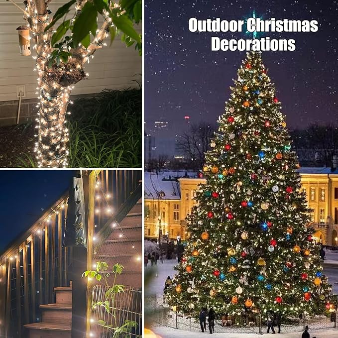 HISHINY Christmas Lights 100 Count Clear Christmas Tree Lights String - Image 6