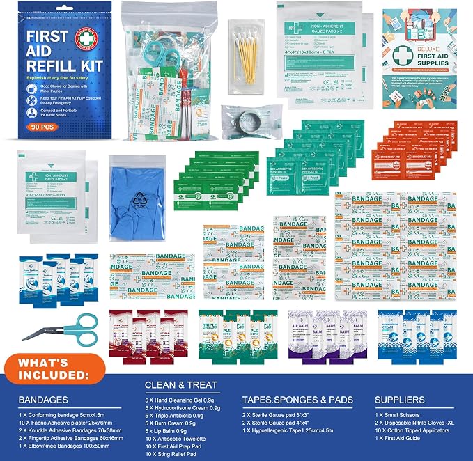 SuccorWare 90 Pieces First Aid Refill Kit - Image 2