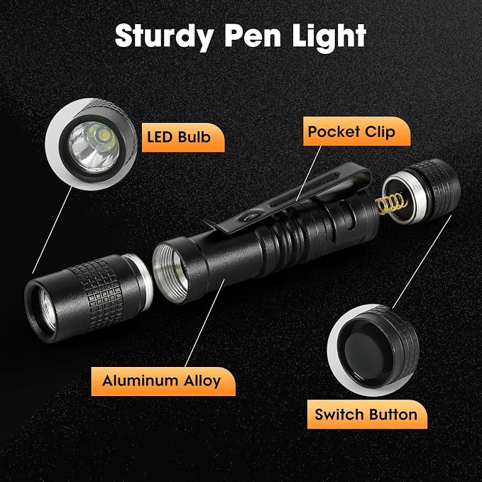 LED Mini Pocket Flashlight 5PCS Pen Light Flashlight - Image 4