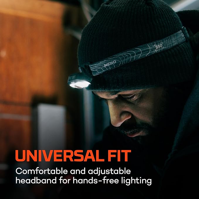 NEBO MYCRO 550+ Rechargeable Headlamp | 550 Lumens, 7 Light Modes, Water - Image 3