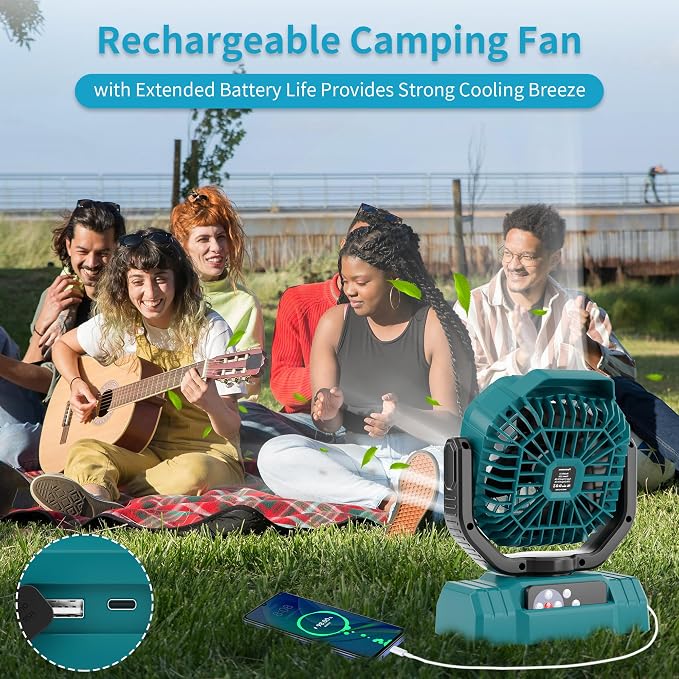 AVV 20000mAh High Speed Portable Camping Rechargeable Fan - Image 4