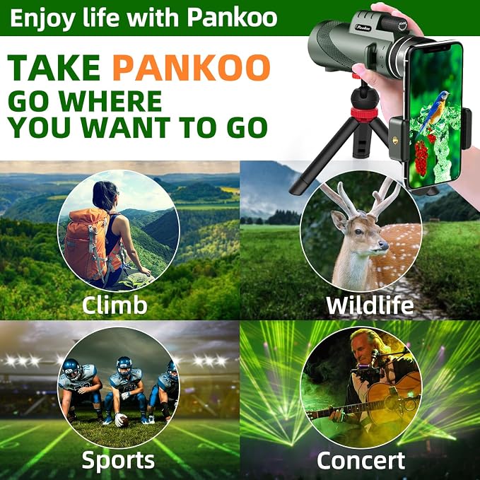 40X60 Monocular Telescope with Smartphone Holder& Tripod, High Power - Image 5