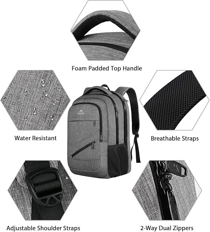 MATEIN Travel Laptop Backpack, 17 Inch Work TSA Approved Carry on Backpack - Image 8