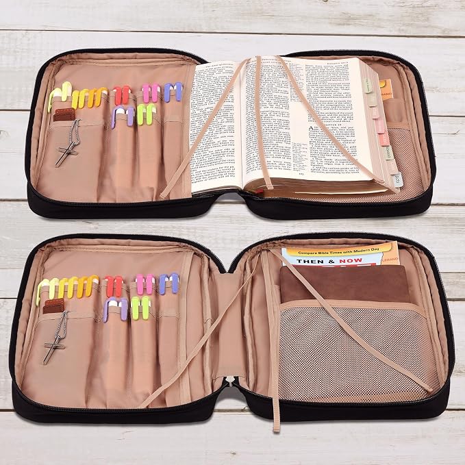 FINDCOZY Bible Cover for Women, Durable Carrying Book Case Church Bag for - Image 3