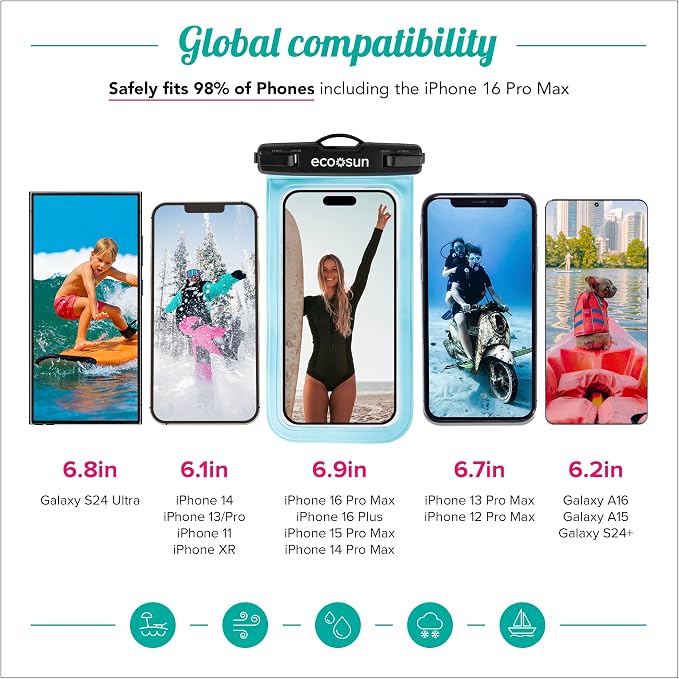 Eco Sun Waterproof Phone Pouch & Floating Wrist Strap Bundle – Waterproof Phone - Image 4