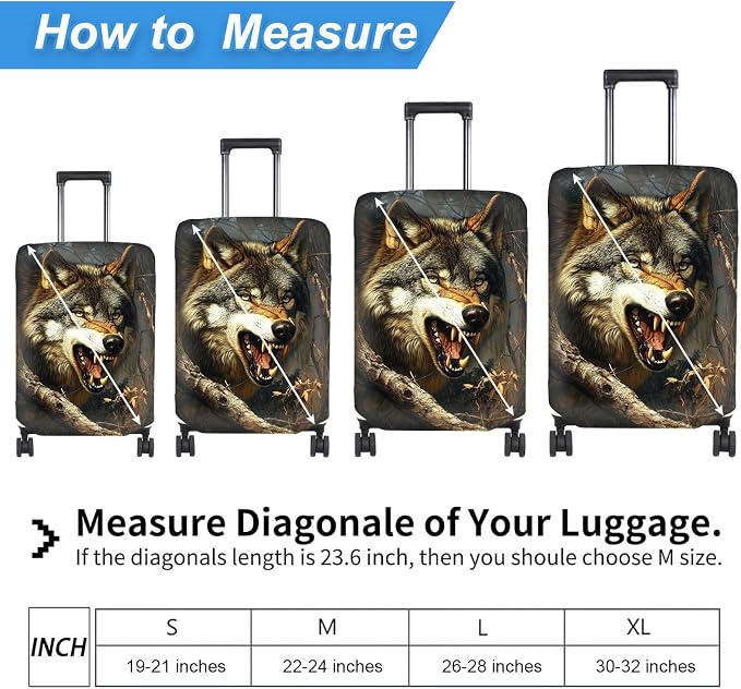 Luggage Cover Protector for 19-20 Inch Suitcases, TSA Approved Elastic Travel - Image 2