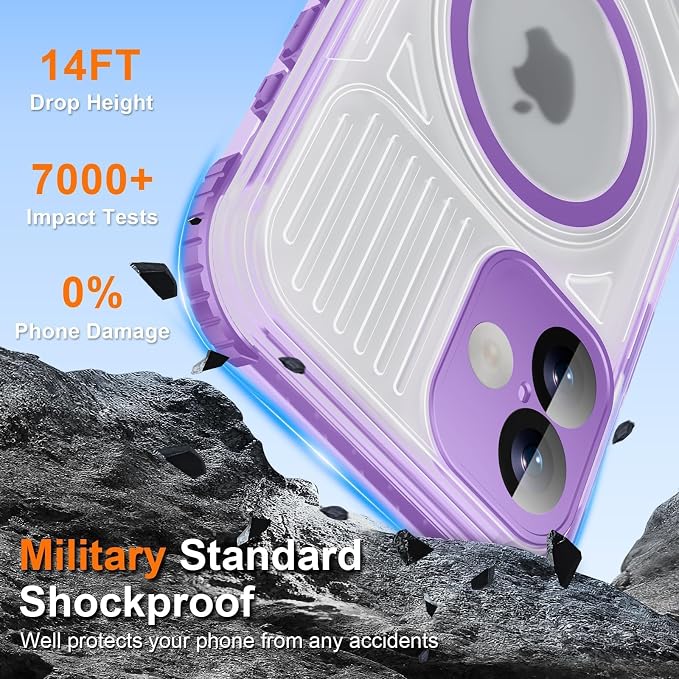 WIFORT for iPhone 16 Waterproof Case, Fit for Magsafe Full Body Magnetic - Image 9
