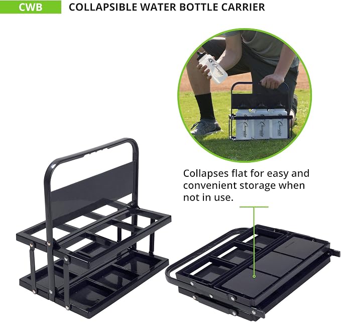 Champion Sports Collapsible Water Bottle Carrier Black - Image 5