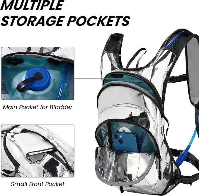 Nepest Hydration Pack Backpack for Women & Men, Lightweight Water Backpack - Image 2