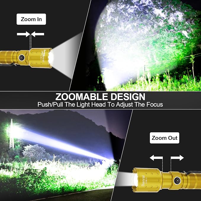 Banral Flashlights High Lumens Rechargeable, Super Bright Long Range Small - Image 5