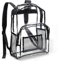 Amazon Basics Transparent Clear School Backpack, Water-Resistant PVC Plastic by AmazonBasics