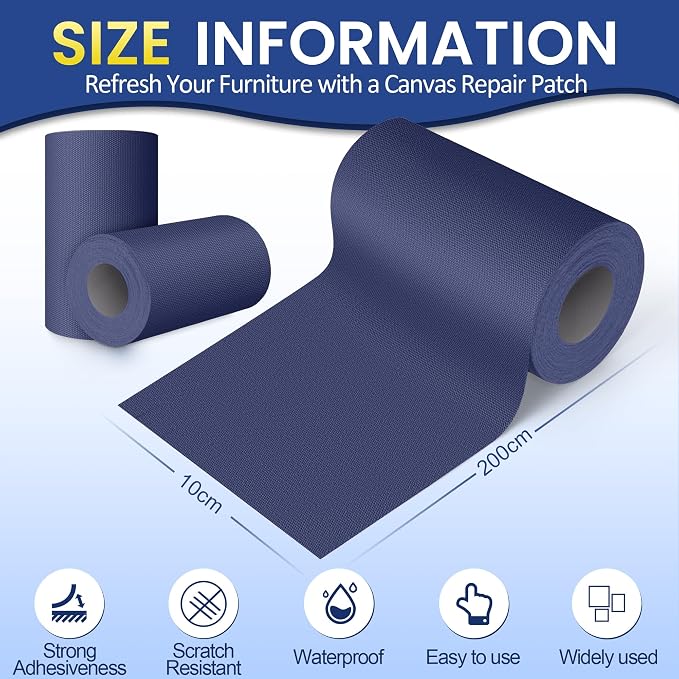 Self-Adhesive Canvas Repair Tape, Fabric Patch Repairs Kit - Image 2