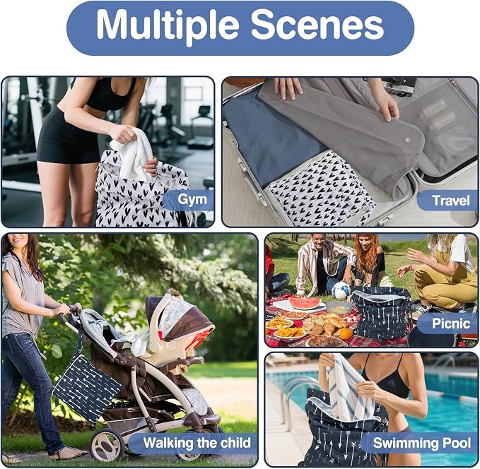 2pcs Cloth Diaper Wet Dry Bags Waterproof Reusable - Image 7