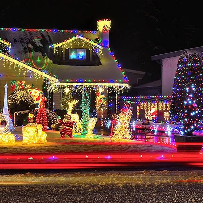 Multi Colored Christmas Lights, 2 Pack Total 40FT 200 Count Incandescent - Image 8