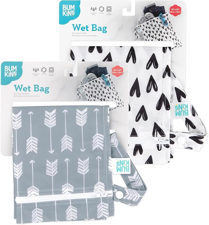 Bumkins - Waterproof Wet Bag - For Baby, Swim Suit, Cloth Diapers, Pump Parts - Image 6