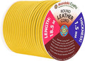 Mandala Crafts Round Genuine Yellow Leather Cord by MandalaCrafts