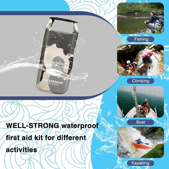 Boat First Aid Kit Waterproof, WELL-STRONG Marine Emergency Kit - Image 3