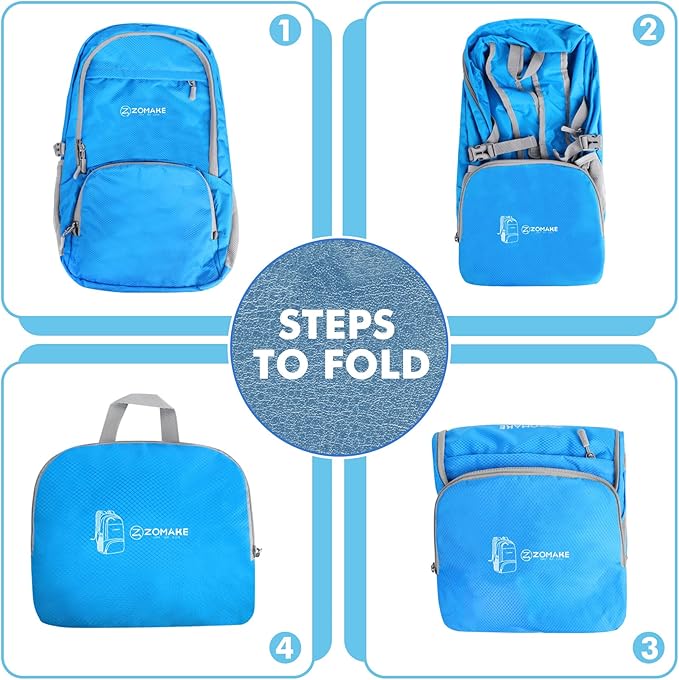 ZOMAKE Lightweight Packable Backpack 30L, Foldable Hiking Backpacks Water - Image 5