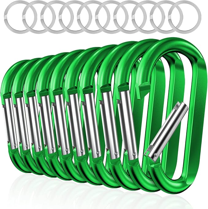sprookber 3" Carabiner Clip Keychain, D Ring Caribeaner Clip, Key Clip by Sprookber