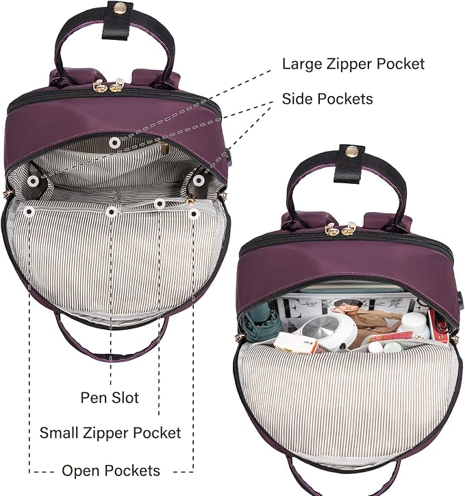 LOVEVOOK Laptop Backpack for Women 15.6 Inch Laptop Bag - Image 3