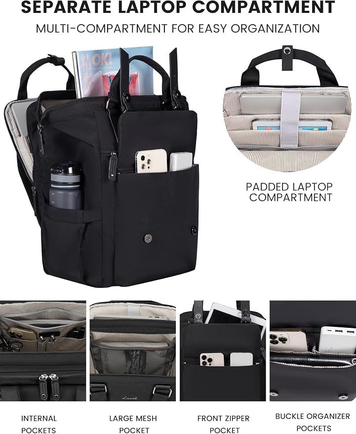 LOVEVOOK Laptop Backpack for Women, Work Backpack - Image 2