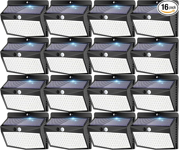 Peasur Solar Motion Sensor Lights Outdoor, Solar Fence Lights by Peasur