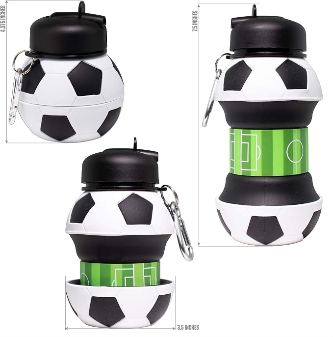 Maccabi Art Collapsible Silicone Soccer Ball Water Bottle - Image 6