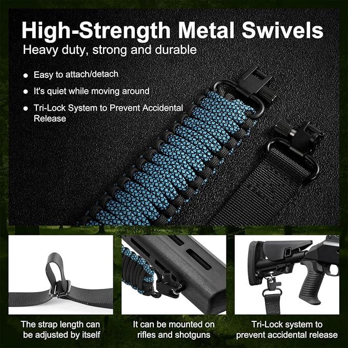 VVAAGG Two-Point Paracord Rifle Sling - Image 3
