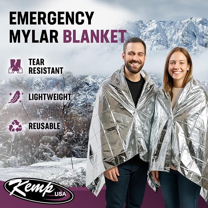 Kemp USA Emergency Mylar Blanket Lightweight Thermal Reflective Survival - Image 3