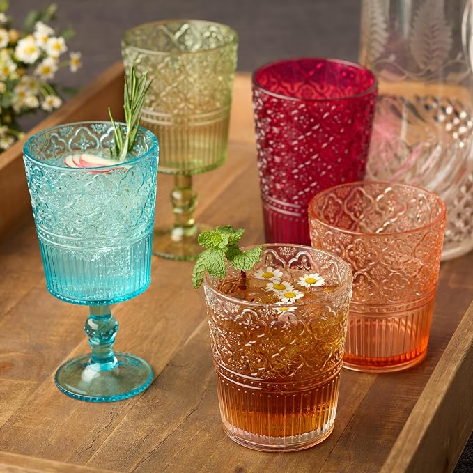 Certified International Victoria Green Set of 6 Premium Acrylic DOF Glass 16 oz - Image 6