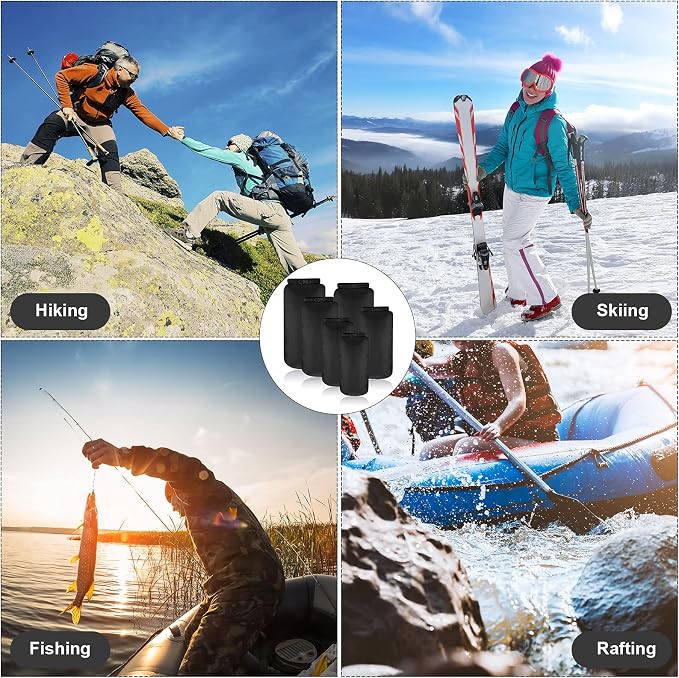 Shappy 6 Pcs Waterproof Dry Bag Set Ultralight Stuff Sack 20/15/10/8/5/3L - Image 7