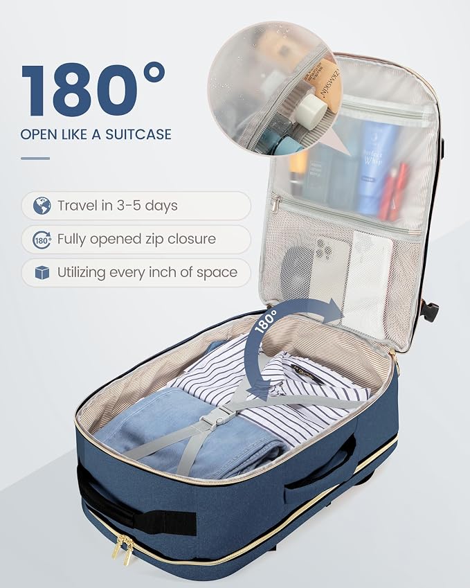 LOVEVOOK Travel Backpack for Women & Men 40L, Airline Approved Carry On - Image 2