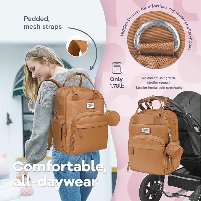 RUVALINO Diaper Bag Backpack-Multifunction Baby Travel Bag - Image 7