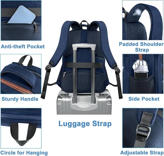 MATEIN Laptop Backpack with Lunch Compartment, Large Insulated Lunch Backpack - Image 6