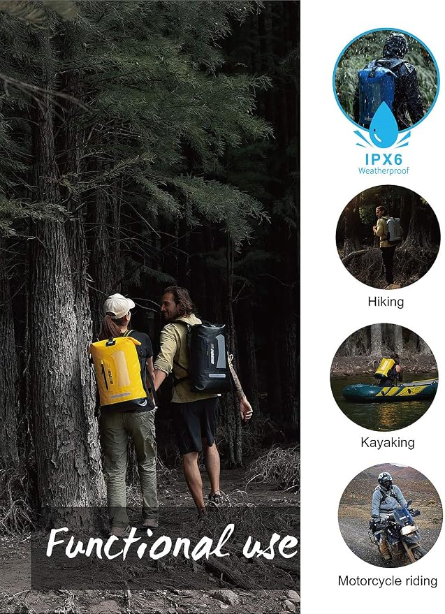 IDRYBAG Waterproof Backpack for Men 20L/30L/40L, Floating Dry Bag Kayak - Image 5