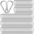 100 Pack 3" Heavy Duty Carabiner Clips, M8 Sliver Galvanized Steel Spring Snap by SEUNGCH