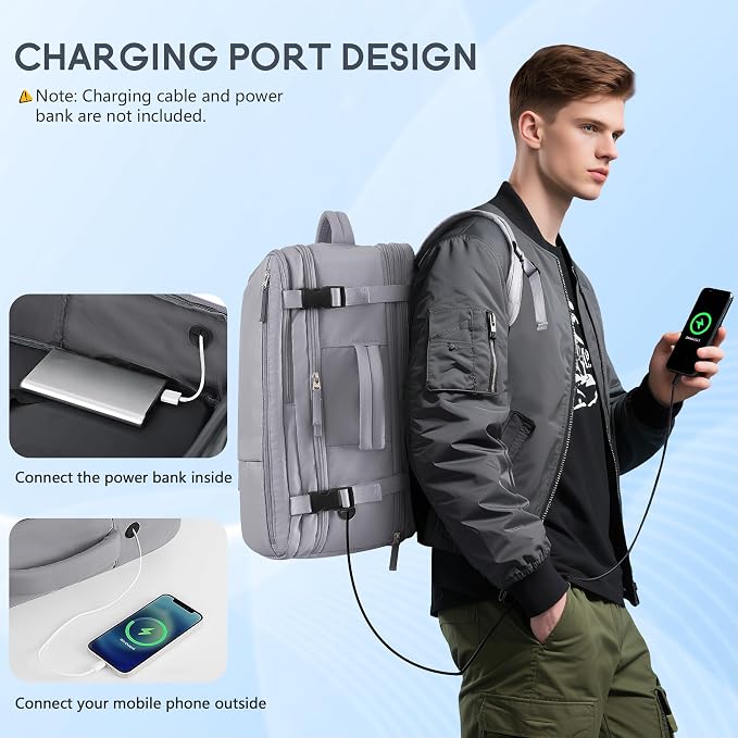 Beraliy Travel Backpack, Personal Item Bag Ailrline Approved, 17.3 Inch Laptop - Image 5