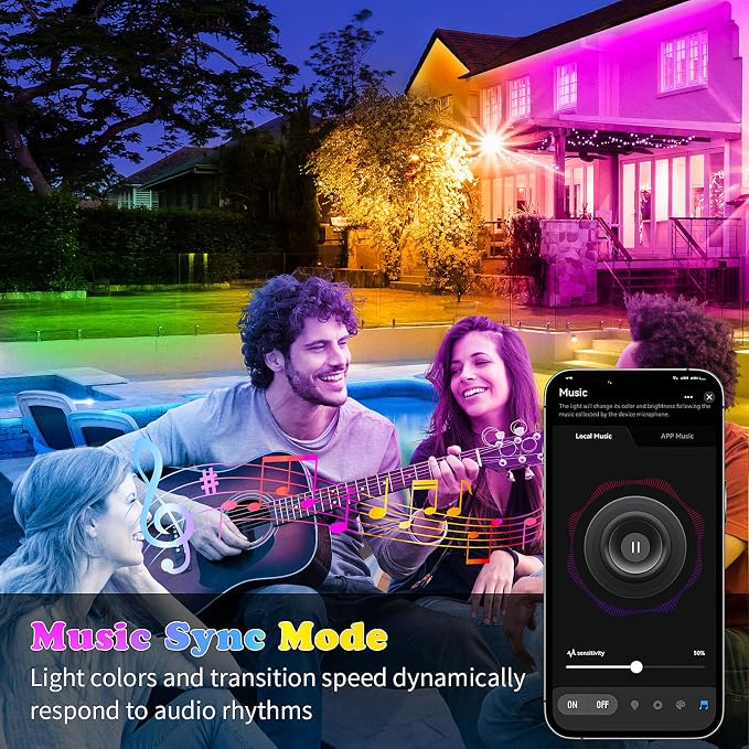 KSIPZE Outdoor led Strip Lights Waterproof IP68, RGB Outdoor led Lights - Image 3
