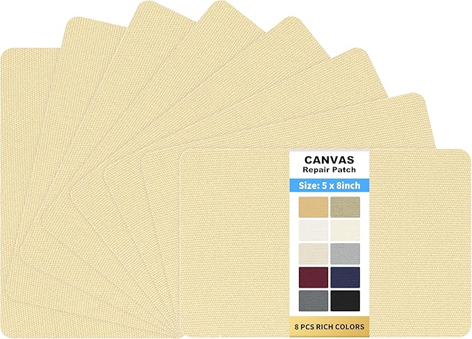 KING MOUNTAIN Canvas Repair Patch 5×8 Inch Self-Adhesive Waterproof Fabric Patch by ForABetterHomeLife