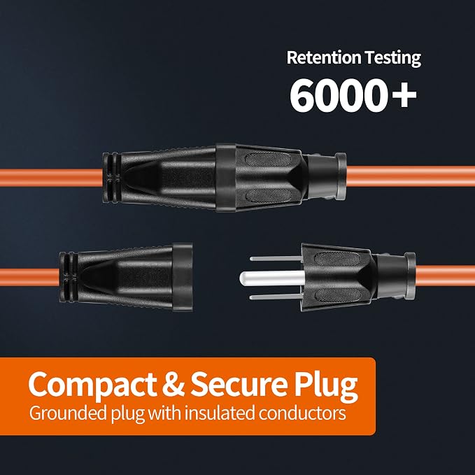 KTMC 50ft 16AWG Outdoor Extension Cord, Indoor/Outdoor 50-Foot SJTW 16/3 Gauge - Image 3